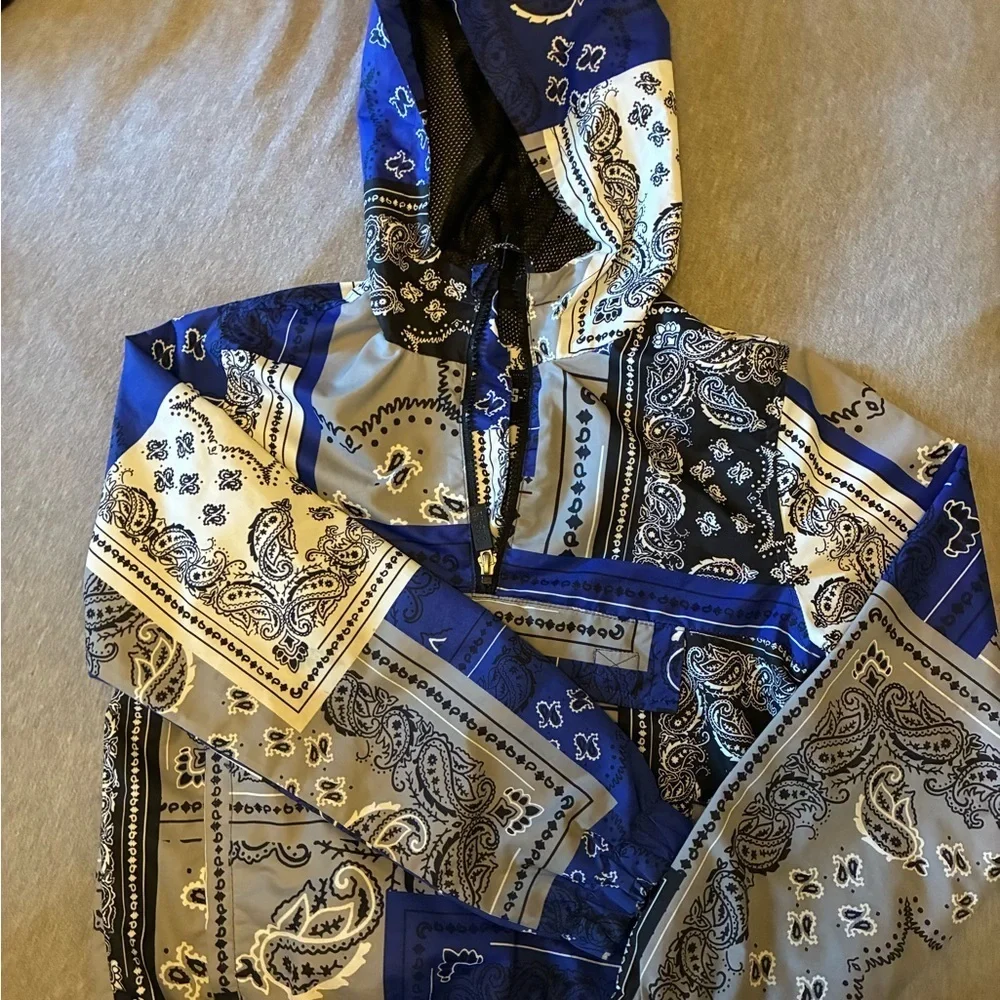 Blue and White Hoodie